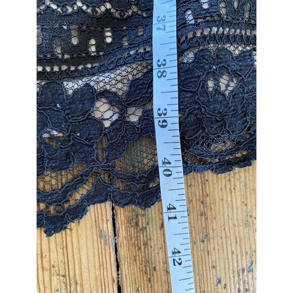 R&M Richards Womans Black Lace Overlay Dress Plus Size 14W‎ Sleeveless polyester - Picture 8 of 8